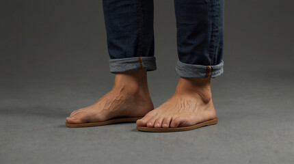 barefoot shoes with foot 