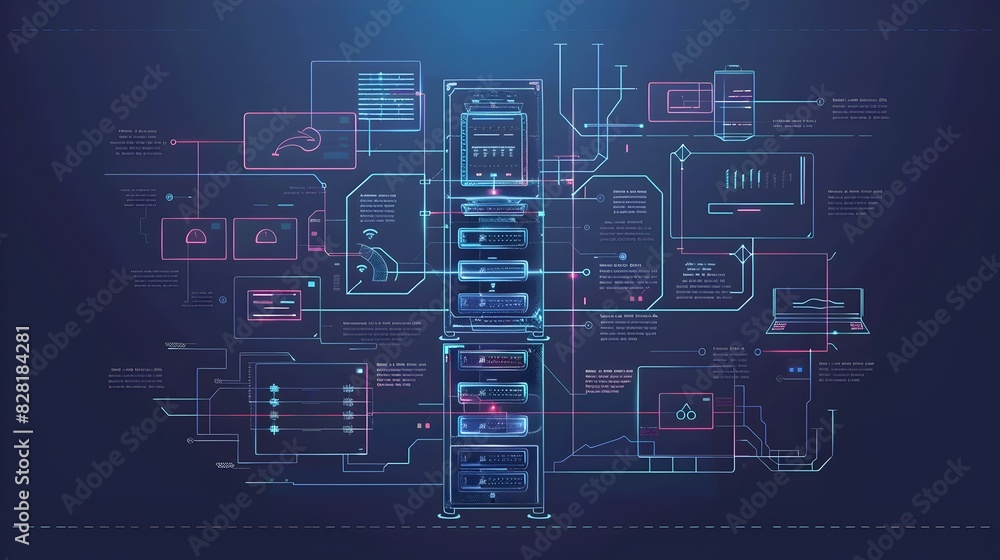 Aufkleber modern network architecture: a clear diagram highlighting defense layers and mitigation strategies