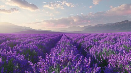 violet lavender field tranquil and fragrant natural landscape aigenerated image 11