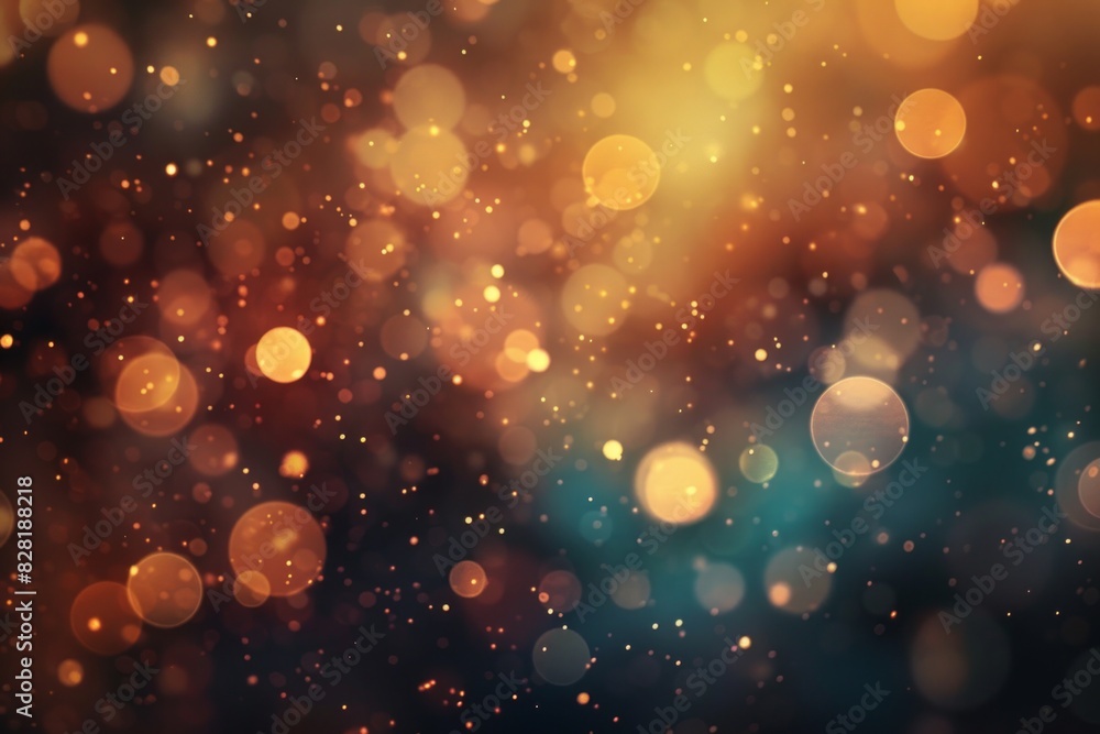 Poster blurred visual of an arrangement featuring multiple, overlapping circles in a rainbow of hues. hazy,