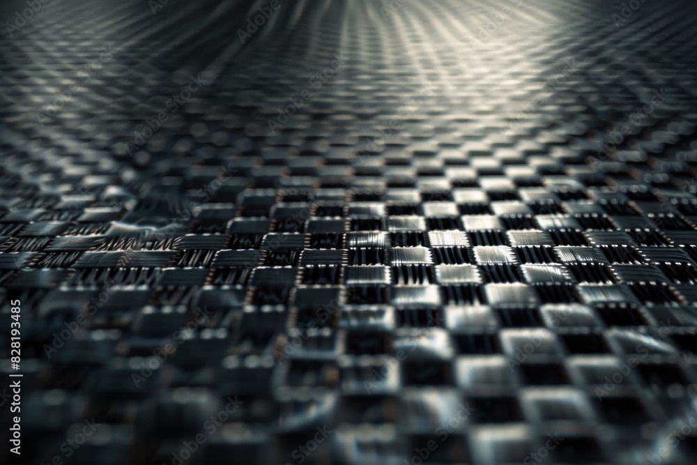 Aufkleber detailed view of an intersecting grid of alternating black and white squares. classic, high-contrast