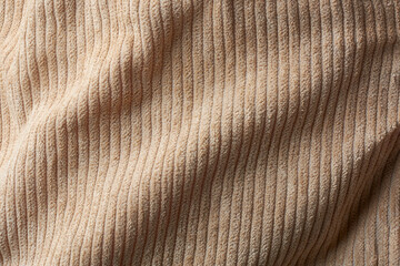 light brown color soft corduroy fabric surface background texture, abstract of cotton material for...