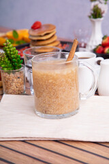 Quinua quinoa porridge hot beverage andes traditional drink super food