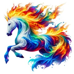 Golden Horses Running in Ethereal Light