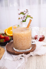 Quinua quinoa porridge hot beverage andes traditional drink super food