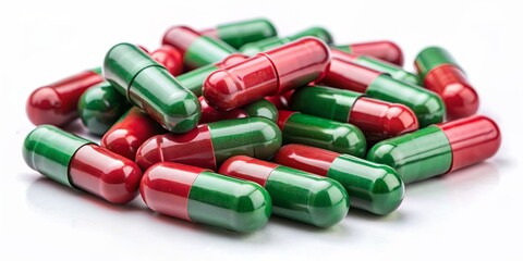 Assorted pills, medicine, colorful capsules, pharmacy