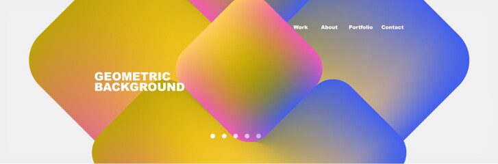 Square internet web page design template. Vector Illustration For Wallpaper, Banner, Background, Card, Book Illustration, landing page