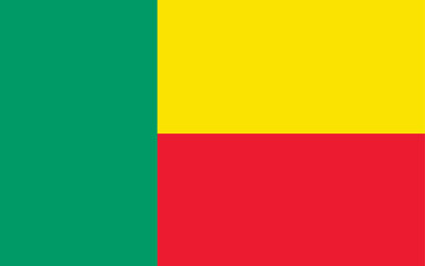 Flag of Benin. Vector illustration