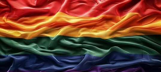 LGBT rainbow pride flag. Trans gay lesbian gender equality movement symbol. Generative AI technology.	
