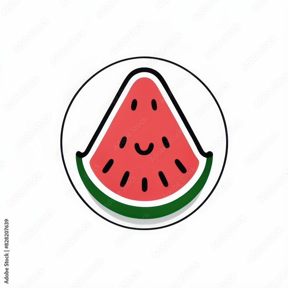 Sticker watermelon illustration