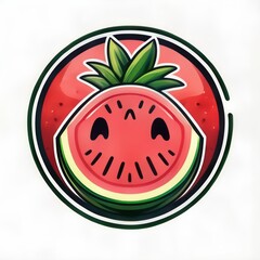 Obraz premium watermelon logo. watermelon icon, watermelon symbol. watermelon illustration. illustration of watermelon. watermelon vector. watermelon cute