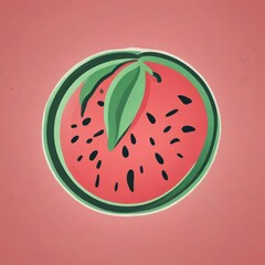 watermelon logo. watermelon icon, watermelon symbol. watermelon illustration. illustration of watermelon. watermelon vector. watermelon cute