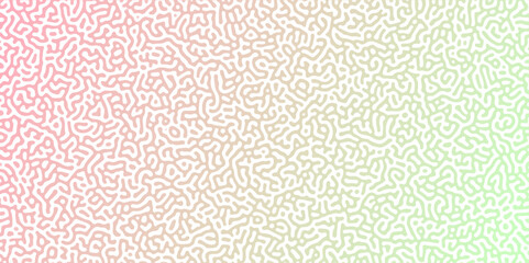 Fototapeta premium Abstract Reaction-diffusion Turing pattern natural texture pink gradient color scheme. Linear design with biological shapes. Organic lines Memphis. abstract truing organic wallpaper design, vector.