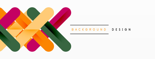 Colorful lines with shadows. Geometric background design. Vector Illustration For Wallpaper, Banner, Background, Card, Book Illustration, landing page