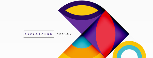 Circles and petals. Geometric beautiful abstract minimal template for Wallpaper, Banner, Background, Card, Book Illustration, landing page