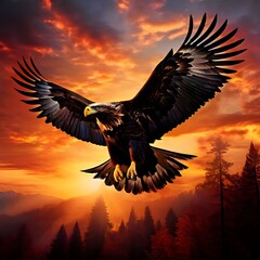 eagle in the sky