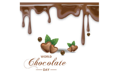 Fluffy soft delicious dark chocolate cake and chocolate lover social media post