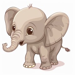 Fototapeta premium Curious baby elephant exploring its surroundings 