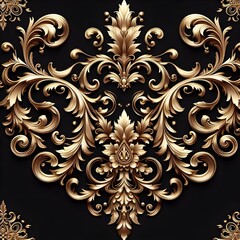 Png gold divider, luxury vintage ornament