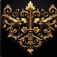 Png gold divider, luxury vintage ornament