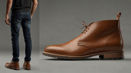 Chukka boot with new design 