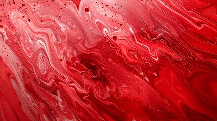 red fluid art marbling paint textured background