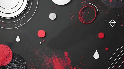 Minimalist Geometric Shapes and Lines Doodle Design for Abstract Background or Banner Layout