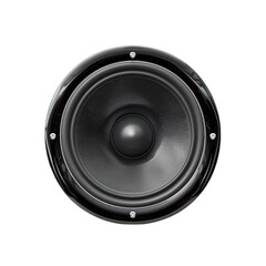 Single speaker isolated on white background. Audio equipment concept