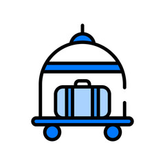 Suitcase Blue Filled