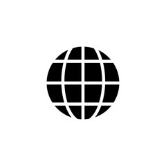 World icon vector. Simple design. Black color. Vector illustration.