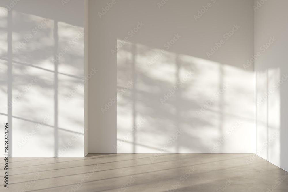 Poster cozy empty area scene. empty interior minimal style with empty space for products presentation or te