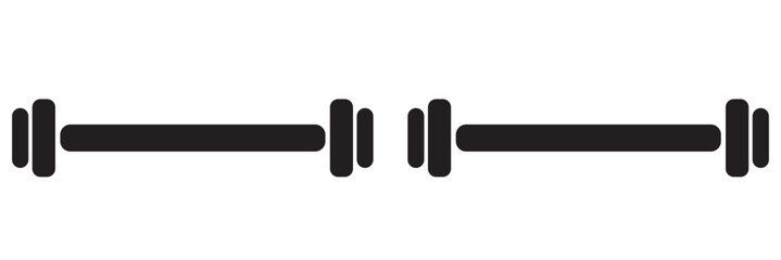 Dumbbell for gym icon , black sign design