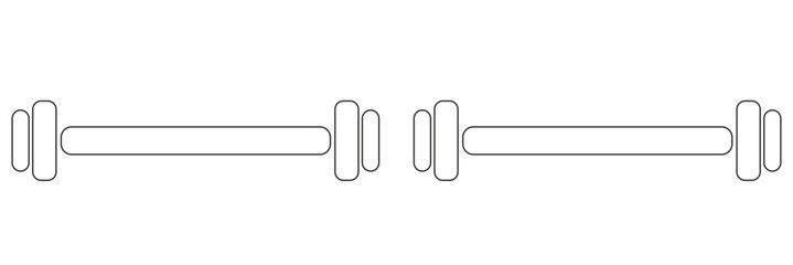 Dumbbell for gym icon , black sign design