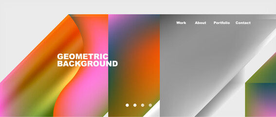 Minimal geometric web site page template design. Vector Illustration For Wallpaper, Banner, Background, Card, Book Illustration, landing page