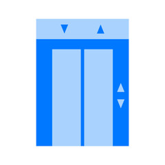 Hotel Elevator Blue Flat