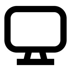 desktop computer monitor line device technology icon