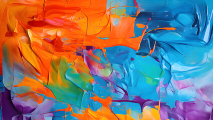 Multicolor Paint Abstract Wallpaper