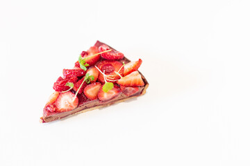 Mixed Berry Chocolate Tart. French dessert, Waikiki, Honolulu, Oahu, Hawaii. VAVIN DESSERT BAR