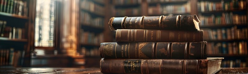 Fototapeta premium book on library