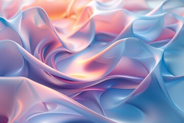 A blue and pink fabric with a wave pattern