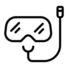 icon illustration of an snorkel gear