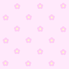 seamless pattern with pink flowers