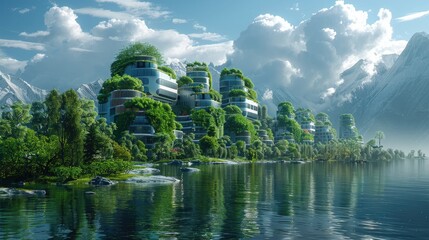 A sustainable city of the future powered by renewable energy sources and green technology