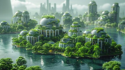 A sustainable city of the future powered by renewable energy sources and green technology