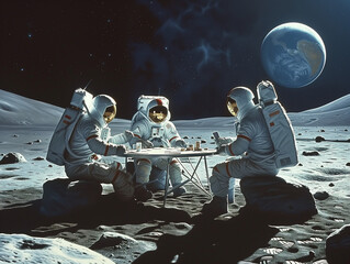 Poker on the Moon