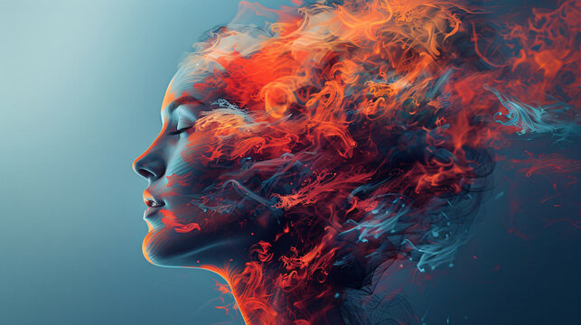 Abstract depiction of an engineer constructing a detailed and inventive project