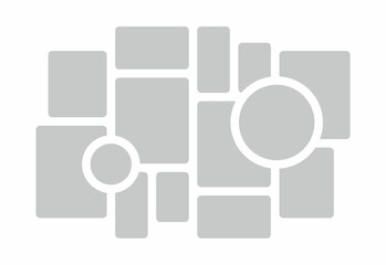 Pictures or photos frame collage. comics page grid layout abstract photo frames and digital photo wall template