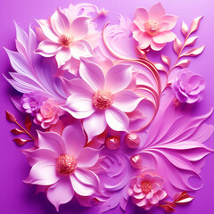 Obraz premium Beautiful elegant 3d style flower background