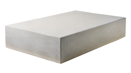 Concrete Plinth – Rectangular Block: A solid rectangular block concrete plinth, suitable for robust product presentations, isolated on a white background.
