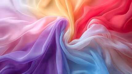 Fototapeta premium Rainbow fabric as a background 